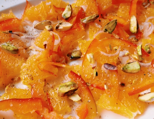 insalata di arance con pistacchi
