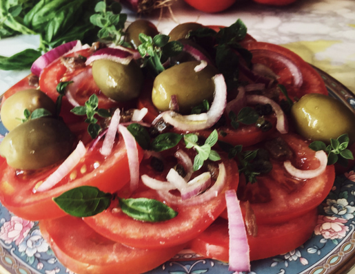 insalata di pomodori alla eoliana