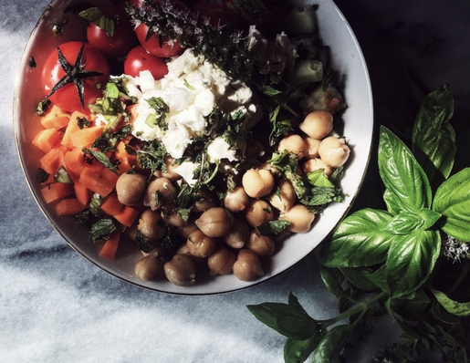 insalata di ceci e feta
