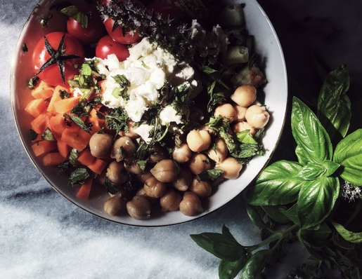 pranzo gourmet: insalata di ceci e feta